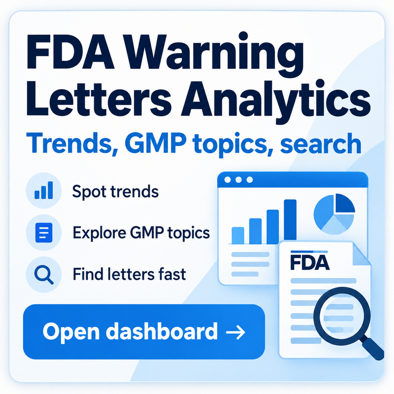 FDA Warning Letters Analytics – interactive dashboard, trends and search